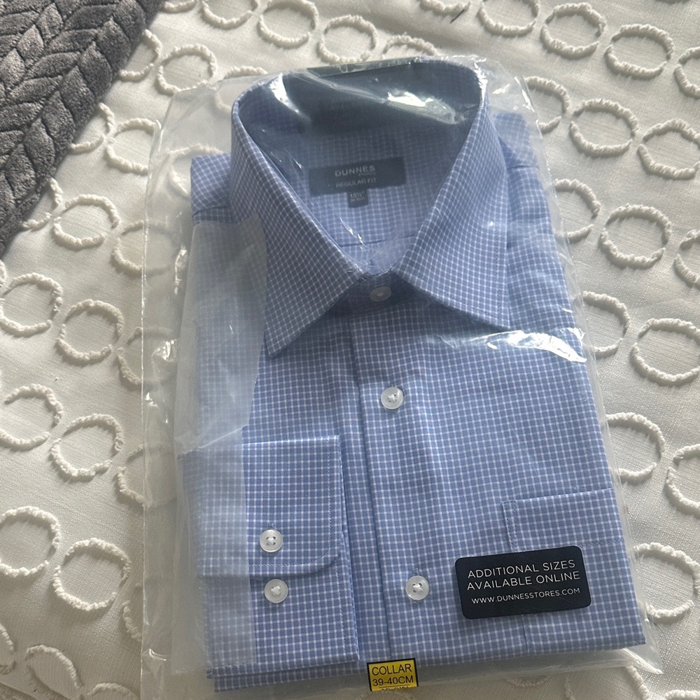 Dunnes Blue Gingham Men's Dress Shirt